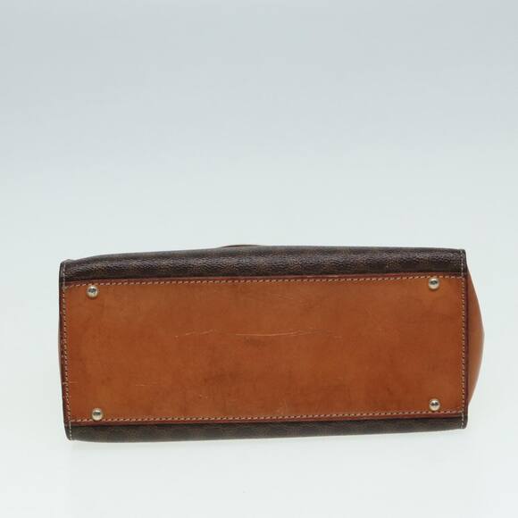 CELINE Macadam Canvas Hand Bag Pvc Leather Brown - Picture 5 of 16